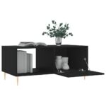 Table basse noir 90x50x40 cm bois d'ingénierie – Image 2
