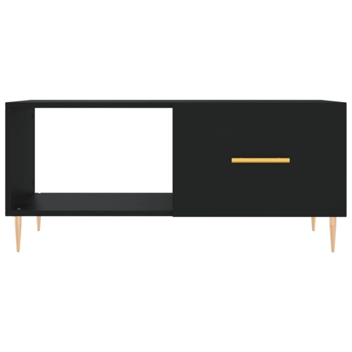 Table basse noir 90x50x40 cm bois d'ingénierie – Image 3