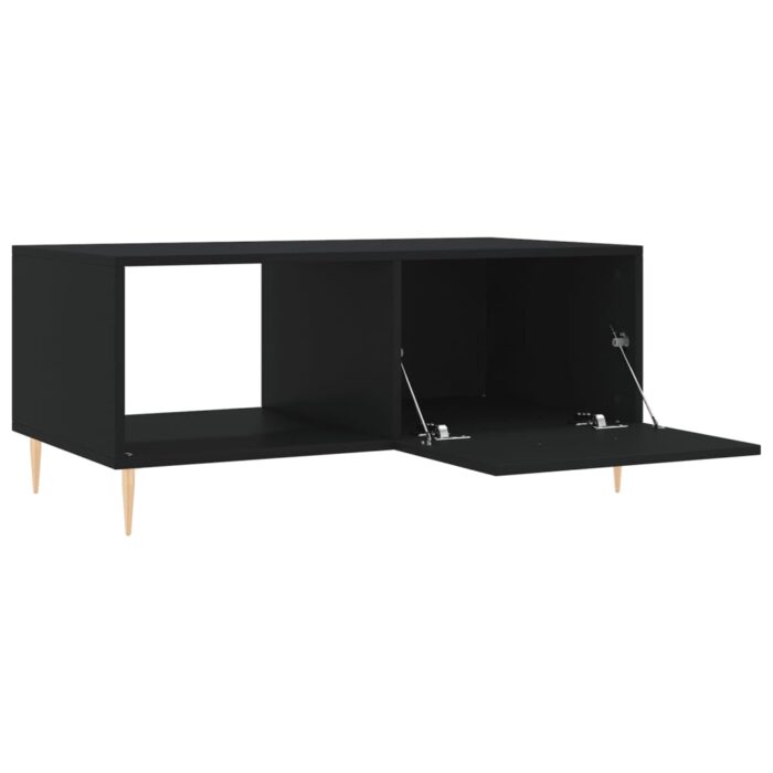 Table basse noir 90x50x40 cm bois d'ingénierie – Image 4