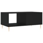 Table basse noir 90x50x40 cm bois d'ingénierie – Image 6