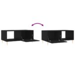 Table basse noir 90x50x40 cm bois d'ingénierie – Image 7