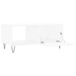 Table basse blanc 90x50x40 cm bois d'ingénierie – Image 4