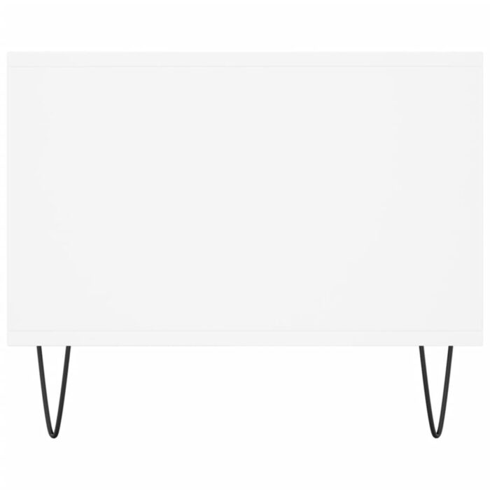 Table basse blanc 90x50x40 cm bois d'ingénierie – Image 5