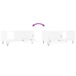 Table basse blanc 90x50x40 cm bois d'ingénierie – Image 7