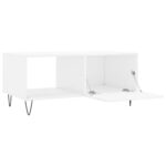 Table basse Blanc brillant 90x50x40 cm Bois d'ingénierie – Image 4