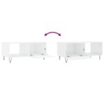 Table basse Blanc brillant 90x50x40 cm Bois d'ingénierie – Image 7