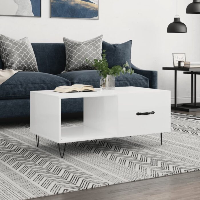VXL8720845441265_m_en_hd_1.jpg Table basse Blanc brillant 90x50x40 cm Bois d'ingénierie – Image 1