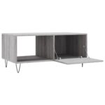 Table basse sonoma gris 90x50x40 cm bois d'ingénierie – Image 4