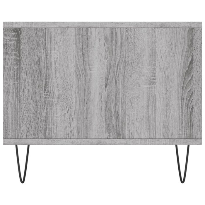 Table basse sonoma gris 90x50x40 cm bois d'ingénierie – Image 5
