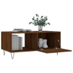 Table basse chêne marron 90x50x40 cm bois d'ingénierie – Image 2