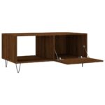 Table basse chêne marron 90x50x40 cm bois d'ingénierie – Image 4