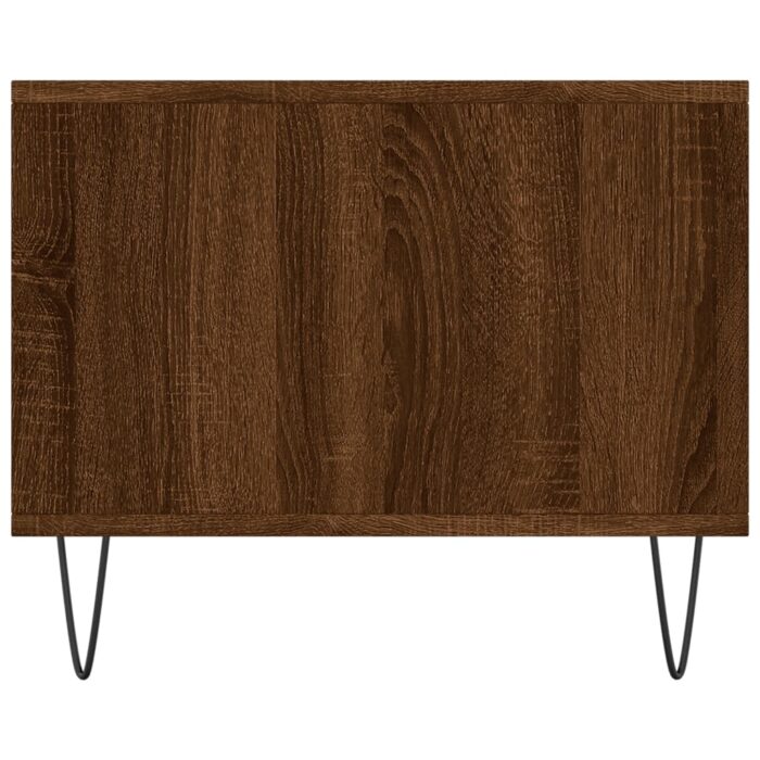Table basse chêne marron 90x50x40 cm bois d'ingénierie – Image 5