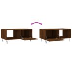 Table basse chêne marron 90x50x40 cm bois d'ingénierie – Image 7