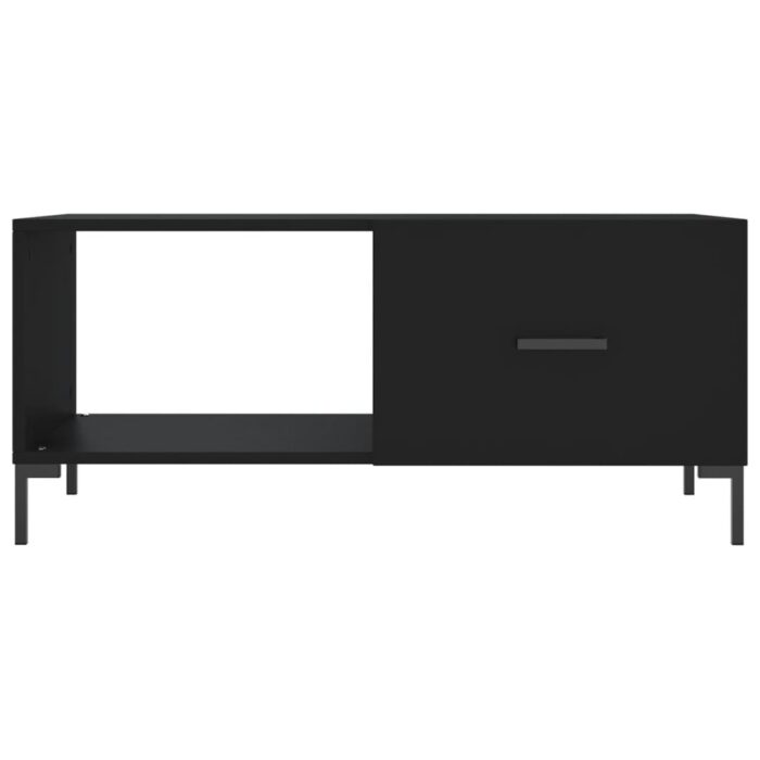 Table basse noir 90x50x40 cm bois d'ingénierie – Image 3