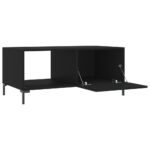 Table basse noir 90x50x40 cm bois d'ingénierie – Image 4