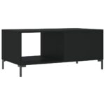 Table basse noir 90x50x40 cm bois d'ingénierie – Image 6