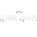 Table basse blanc 90x50x40 cm bois d'ingénierie – Image 7