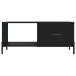 Table basse noir 90x50x40 cm bois d'ingénierie – Image 3