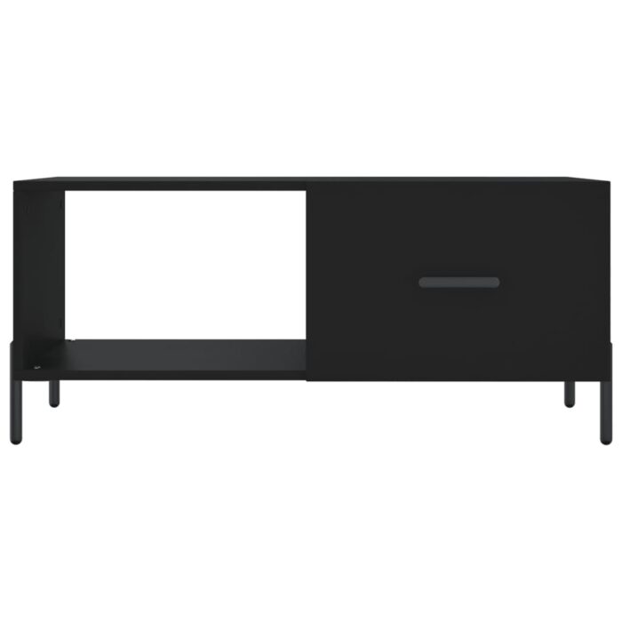 Table basse noir 90x50x40 cm bois d'ingénierie – Image 3
