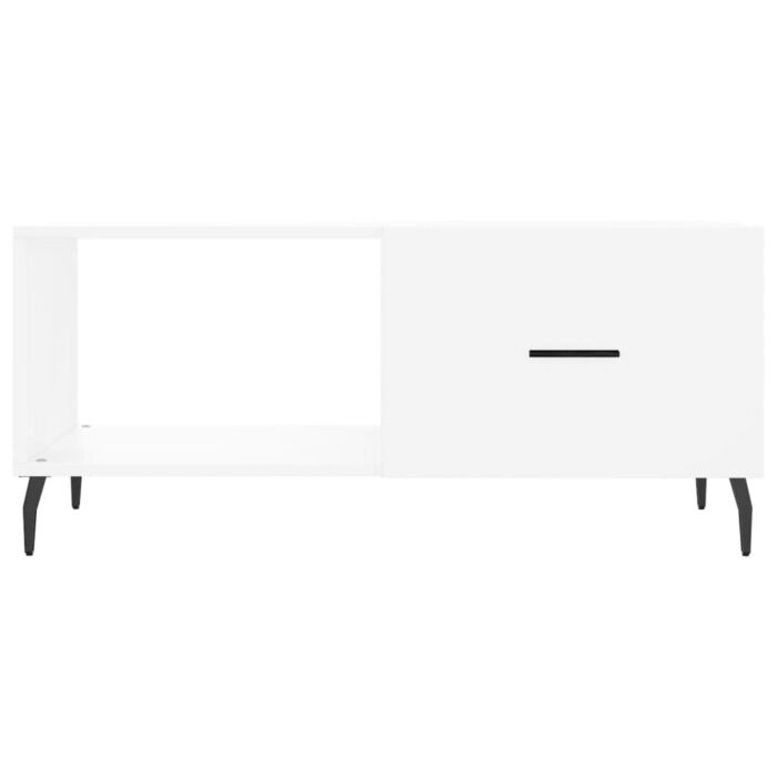 Table basse blanc 90x50x40 cm bois d'ingénierie – Image 3