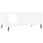 Table basse blanc 90x50x40 cm bois d'ingénierie – Image 6