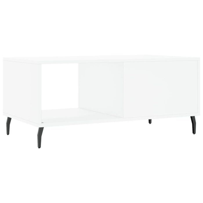 Table basse blanc 90x50x40 cm bois d'ingénierie – Image 6