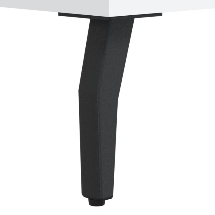 Table basse blanc 90x50x40 cm bois d'ingénierie – Image 9