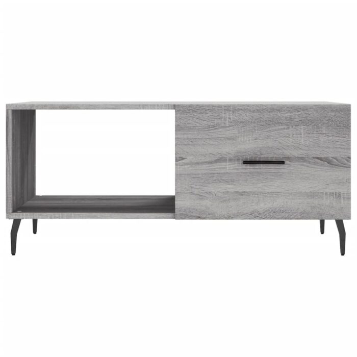 Table basse sonoma gris 90x50x40 cm bois d'ingénierie – Image 3