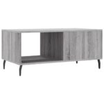 Table basse sonoma gris 90x50x40 cm bois d'ingénierie – Image 6