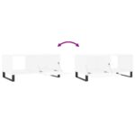 Table basse blanc 90x50x40 cm bois d'ingénierie – Image 7