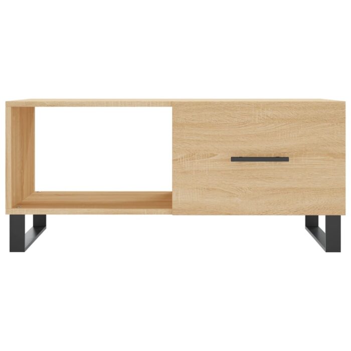 Table basse chêne sonoma 90x50x40 cm bois d'ingénierie – Image 3