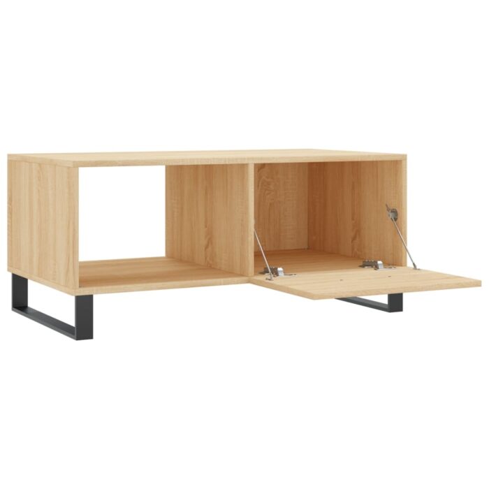 Table basse chêne sonoma 90x50x40 cm bois d'ingénierie – Image 4