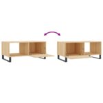 Table basse chêne sonoma 90x50x40 cm bois d'ingénierie – Image 7