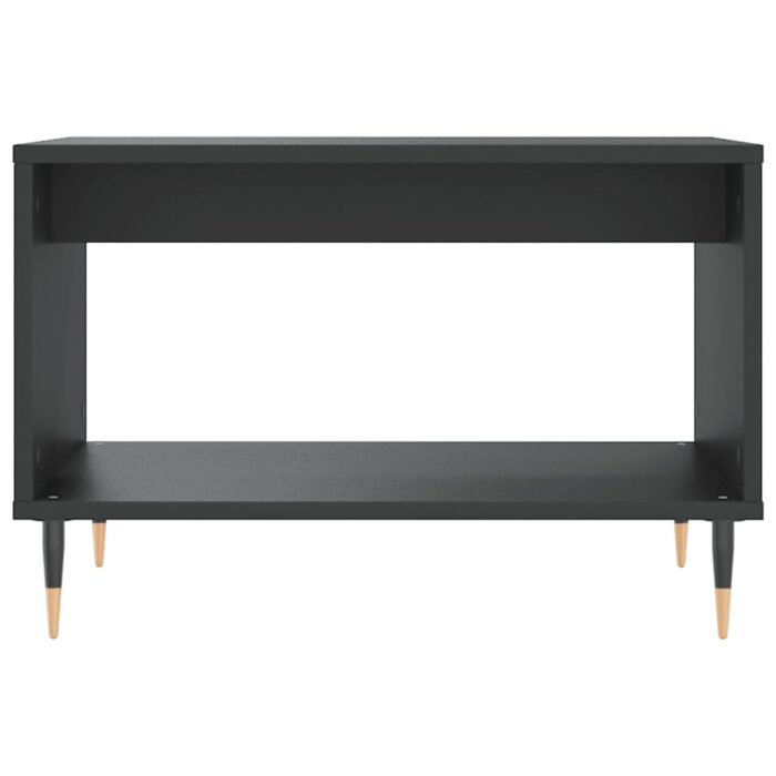 Table basse noir 60x50x40 cm bois d'ingénierie – Image 2