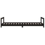 Cadre de lit pour enfants noir 80x200 cm bois de pin massif – Image 3