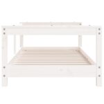 Cadre de lit pour enfant blanc 70x140 cm bois de pin massif – Image 2