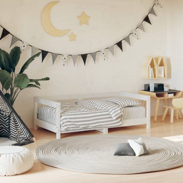 VXL8720845444181_m_en_hd_1.jpg Cadre de lit pour enfant blanc 70x140 cm bois de pin massif – Image 1