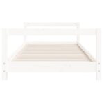 Cadre de lit pour enfants blanc 90x190 cm bois de pin massif – Image 2