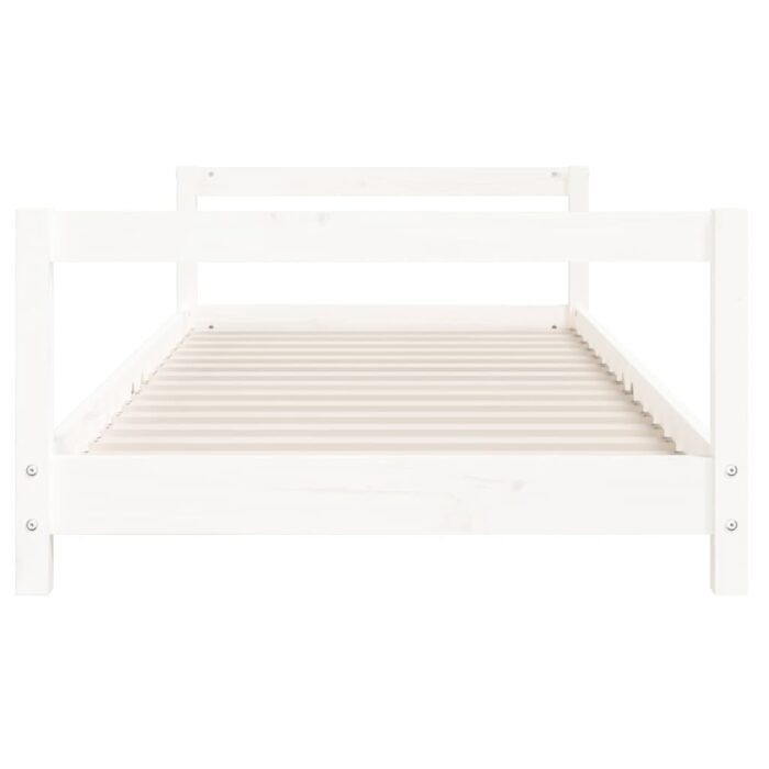Cadre de lit pour enfants blanc 90x190 cm bois de pin massif – Image 2