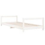 Cadre de lit pour enfants blanc 90x190 cm bois de pin massif – Image 4