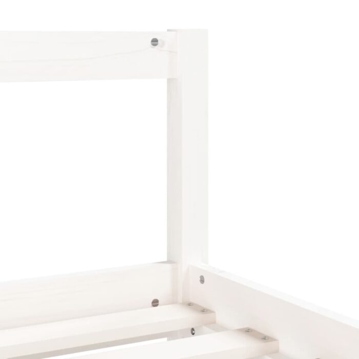 Cadre de lit pour enfants blanc 90x190 cm bois de pin massif – Image 5