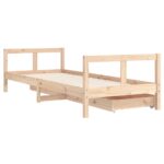 Cadre de lit pour enfants gris 80x200 cm bois de pin massif – Image 5