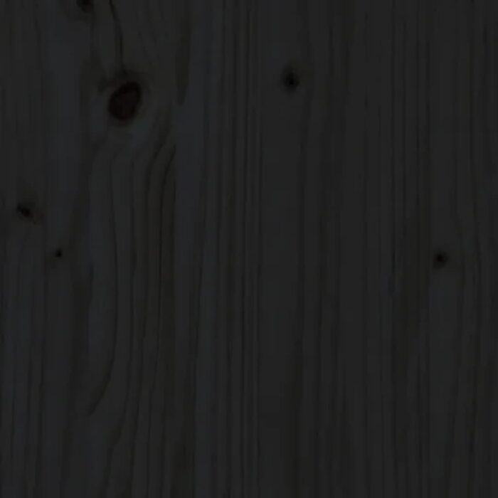 Cadre de lit enfant avec tiroirs noir 90x200 cm bois pin massif – Image 7