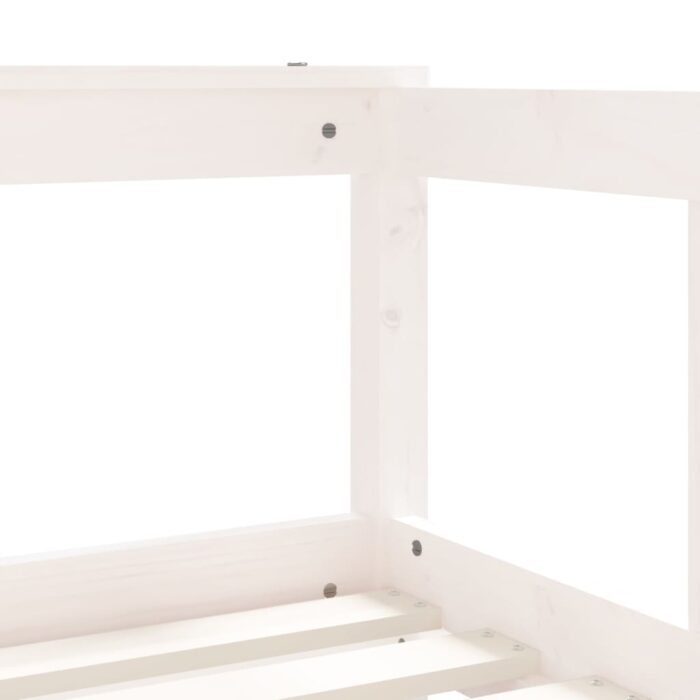 Cadre de lit enfant tiroirs blanc 70x140 cm bois de pin massif – Image 7