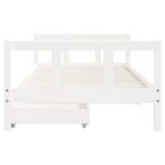 Cadre de lit d'enfants tiroirs blanc 90x190 cm bois pin massif – Image 3