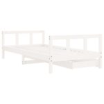 Cadre de lit d'enfants tiroirs blanc 90x190 cm bois pin massif – Image 5