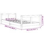 Cadre de lit pour enfants 80x200 cm bois de pin massif – Image 7