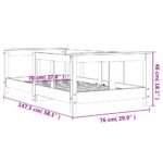 Cadre de lit pour enfant 70x140 cm bois de pin massif – Image 8