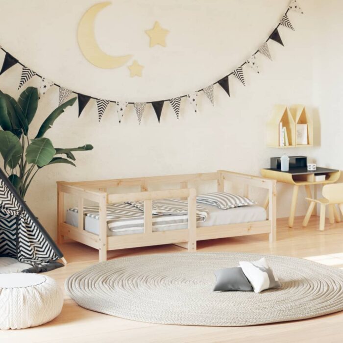 Cadre de lit pour enfant 70x140 cm bois de pin massif – Image 1