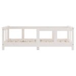 Cadre de lit pour enfant blanc 70x140 cm bois de pin massif – Image 3